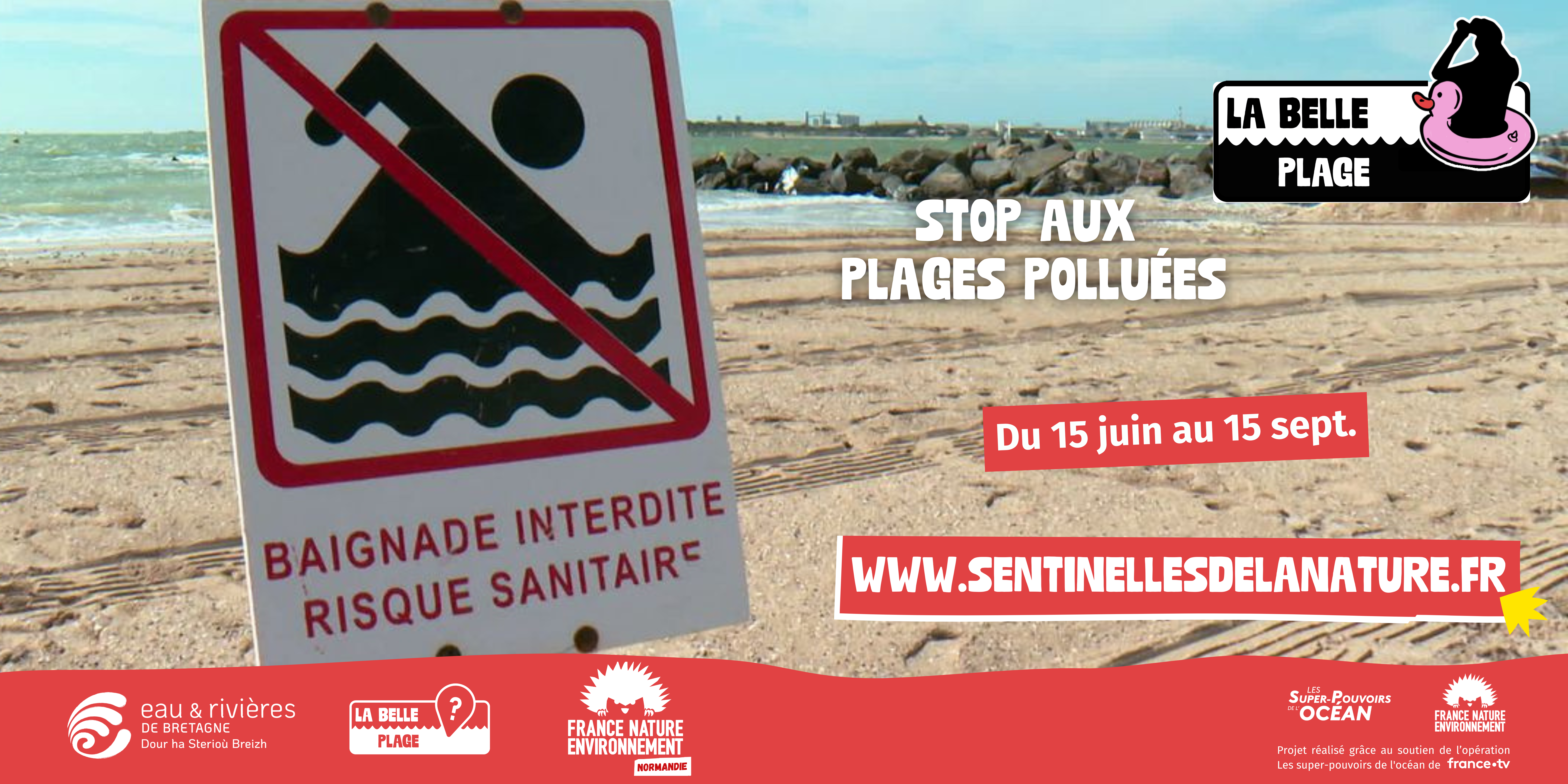 Affiche présentant la campagne La Belle Plage qui aura lieu du 15 juin au 15 septembre 2025